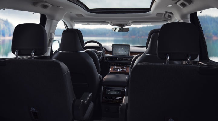 The interior of a 2024 Lincoln Aviator® SUV from behind the second row | Dave Sinclair Lincoln in St Louis MO